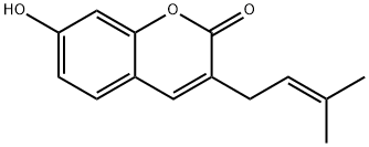 7-Hydroxy-3-prenylcoumarin Structure