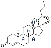13-ethyl-17alpha-hydroxy-18,19-dinorpregn-4-en-20-yn-3-one butyrate Structure