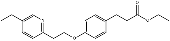 4-[2-(5-Ethyl-2-pyridinyl)ethoxy]benzenepropanoic Acid Ethyl Ester(Pioglitazone Impurity) Structure