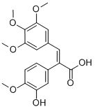 BENZENEACETIC ACID, 3-HYDROXY-4-METHOXY-A-[(3,4,5-TRIMETHOXYPHENYL)METHYLENE]-, (AE)- Structure