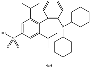 2'-Dicyclohexylphosphino-2,6-di-i-propyl-4-sulfonato-1,1'-biphenylhydratesodiumsalt Structure