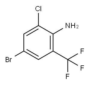 4-BROMO-2-CHLORO-6-(TRIFLUOROMETHYL)ANI& Structure