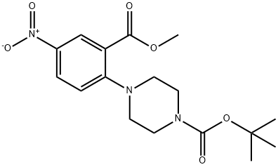 METHYL 2-(BOC-PIPERAZIN-1-YL)-5-NITROBE& Structure