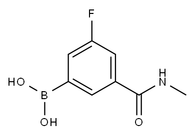 3-FLUORO-5-(METHYLCARBAMOYL)PHENYLBORONIC ACID Structure