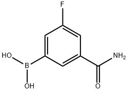 3-(AMINOCARBONYL)-5-FLUOROBENZENEBORONIC ACID Structure
