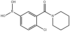 4-CHLORO-3-(PIPERIDINE-1-CARBONYL)PHENYLBORONIC ACID Structure