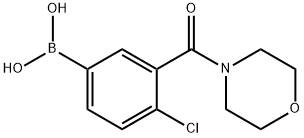 4-CHLORO-3-(N-MORPHOLINECARBONYL)PHENYLBORONIC ACID Structure