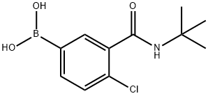 4-CHLORO-3-(T-BUTYLCARBAMOYL)PHENYLBORONIC ACID Structure