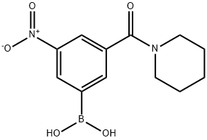 3-NITRO-5-(PIPERIDIN-1-YLCARBONYL)BENZENEBORONIC ACID Structure