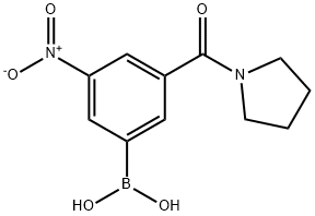 3-NITRO-5-(PYRROLIDIN-1-YLCARBONYL)BENZENEBORONIC ACID Structure