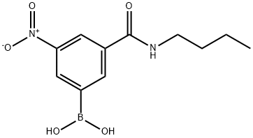 3-(N-BUTYLCARBAMOYL)-5-NITROPHENYLBORONIC ACID Structure