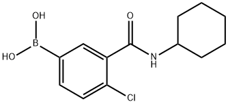 4-CHLORO-3-(CYCLOHEXYLAMINOCARBONYL)PHENYLBORONIC ACID Structure