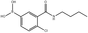 4-CHLORO-3-(N-BUTYLAMINOCARBONYL)PHENYLBORONIC ACID Structure