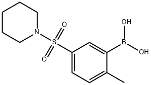 2-METHYL-5-(PIPERIDIN-1-YLSULFONYL)PHENYLBORONIC ACID Structure