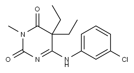 5,5-Diethyl-4-(2-chlorophenyl)iminobarbituric acid Structure