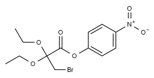4-NITROPHENYL 3-BROMO-2,2-DIETHOXYPROPIONATE Structure