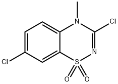 3,7-Dichloro-4-methyl-4H-1,2,4-benzothiadiazin-1,1-dioxide Structure