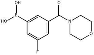 3-FLUORO-5-(MORPHOLIN-4-YLCARBONYL)BENZENEBORONIC ACID Structure