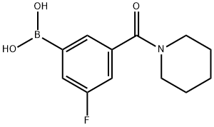3-FLUORO-5-(PIPERIDIN-1-YLCARBONYL)BENZENEBORONIC ACID Structure