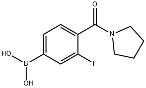 3-FLUORO-4-(PYRROLIDINE-1-CARBONYL)PHENYLBORONIC ACID Structure