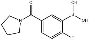 2-FLUORO-5-(PYRROLIDINE-1-CARBONYL)PHENYLBORONIC ACID Structure