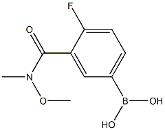 4-FLUORO-3-(METHOXY(METHYL)CARBAMOYL)PHENYLBORONIC ACID Structure