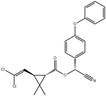 (1S,3R)-CYANO(4-PHENOXYPHENYL)METHYL 3-(2,2-DICHLOROVINYL)-2,2-DIMETHYL CYCLOPROPANECARBOXYLATE Structure