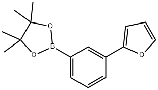 2-[3-(2-FURYL)PHENYL]-4,4,5,5-TETRAMETHYL-1,3,2-DIOXABOROLANE Structure