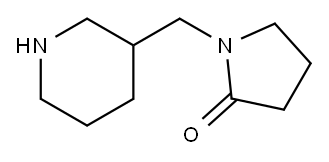 1-PIPERIDIN-3-YLMETHYL-PYRROLIDIN-2-ONE Structure