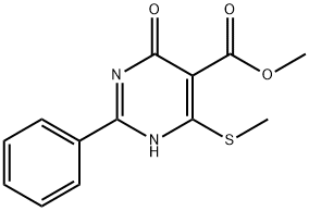 METHYL 4-(METHYLTHIO)-6-OXO-2-PHENYL-1,6-DIHYDROPYRIMIDINE-5-CARBOXYLATE Structure