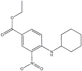 4-(cyclohexylamino)-3-nitro-benzoic acid ethyl ester Structure