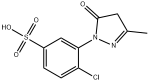 4-Chloro-3-(3-methyl-5-oxo-2-pyrazolin-1-yl)benzenesulfonic acid Structure