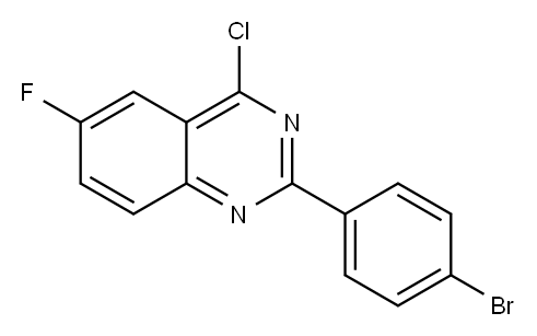 2-(4-BROMO-PHENYL)-4-CHLORO-6-FLUORO-QUINAZOLINE Structure