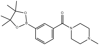 3-(4-METHYLPIPERAZINE-1-CARBONYL)PHENYLBORONIC ACID, PINACOL ESTER Structure