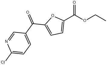 2-CHLORO-5-(5-ETHOXYCARBONYL-2-FUROYL)PYRIDINE Structure