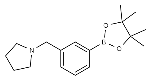 1-[3-(4,4,5,5-Tetramethyl-1,3,2-dioxaborolan-2-yl)benzyl]pyrrolidine Structure