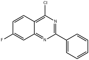 QUINAZOLINE, 4-CHLORO-7-FLUORO-2-PHENYL- Structure