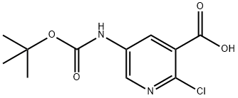 5-TERT-BUTOXYCARBONYLAMINO-2-CHLORO-NICOTINIC ACID Structure
