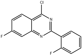 4-CHLORO-7-FLUORO-2-(2-FLUORO-PHENYL)-QUINAZOLINE Structure