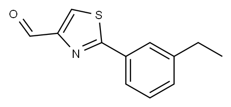 2-(3-ETHYL-PHENYL)-THIAZOLE-4-CARBALDEHYDE Structure