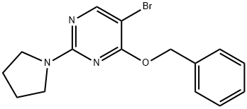 4-BENZYLOXY-5-BROMO-2-(PYRROLIDIN-1-YL)PYRIMIDINE Structure