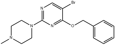 4-BENZYLOXY-5-BROMO-2-(4-METHYLPIPERAZIN-1-YL)-PYRIMIDINE Structure