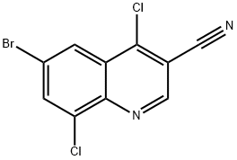 6-BROMO-4,8-DICHLORO-QUINOLINE-3-CARBONITRILE
 Structure