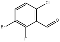 3-BROMO-6-CHLORO-2-FLUOROBENZALDEHYDE Structure