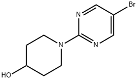 1-(5-BROMOPYRIMIDIN-2-YL)-4-PIPERIDINOL Structure