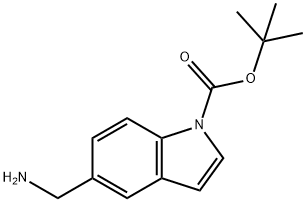5-aminomethyl-indole-1-carboylic acid tert-butyl ester Structure