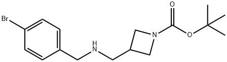1-BOC-3-[(4-BROMOBENZYL-AMINO)-METHYL]-AZETIDINE Structure