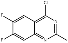 QUINAZOLINE, 4-CHLORO-6,7-DIFLUORO-2-METHYL- Structure