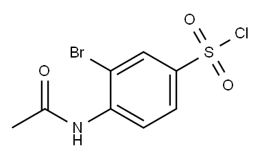 Benzenesulfonyl chloride, 4-(acetylamino)-3-bromo- Structure
