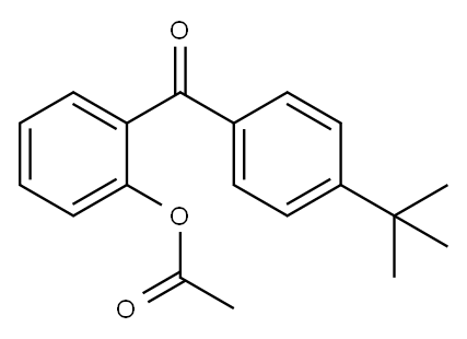 2-ACETOXY-4'-T-BUTYLBENZOPHENONE Structure